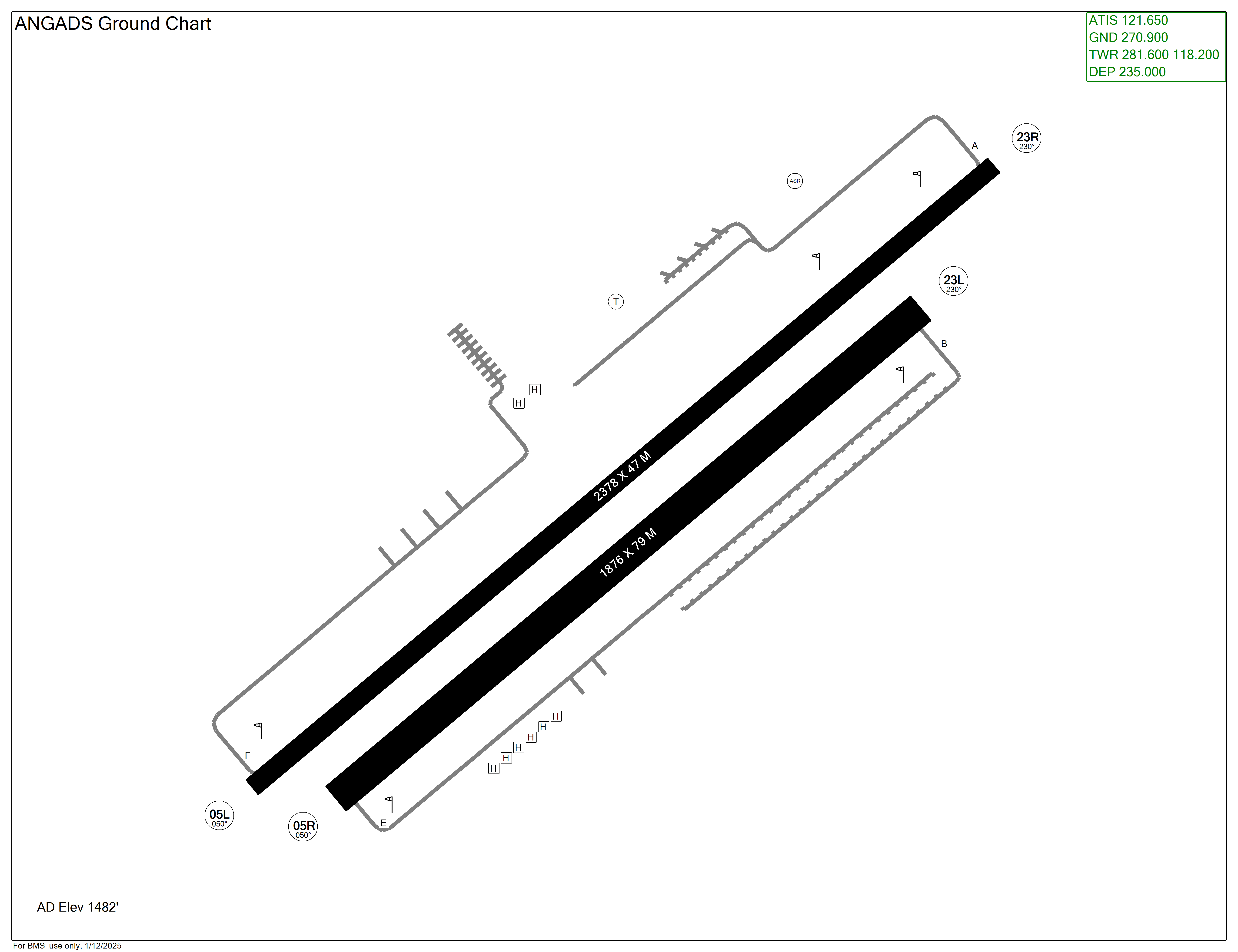 Angads Airport diagram