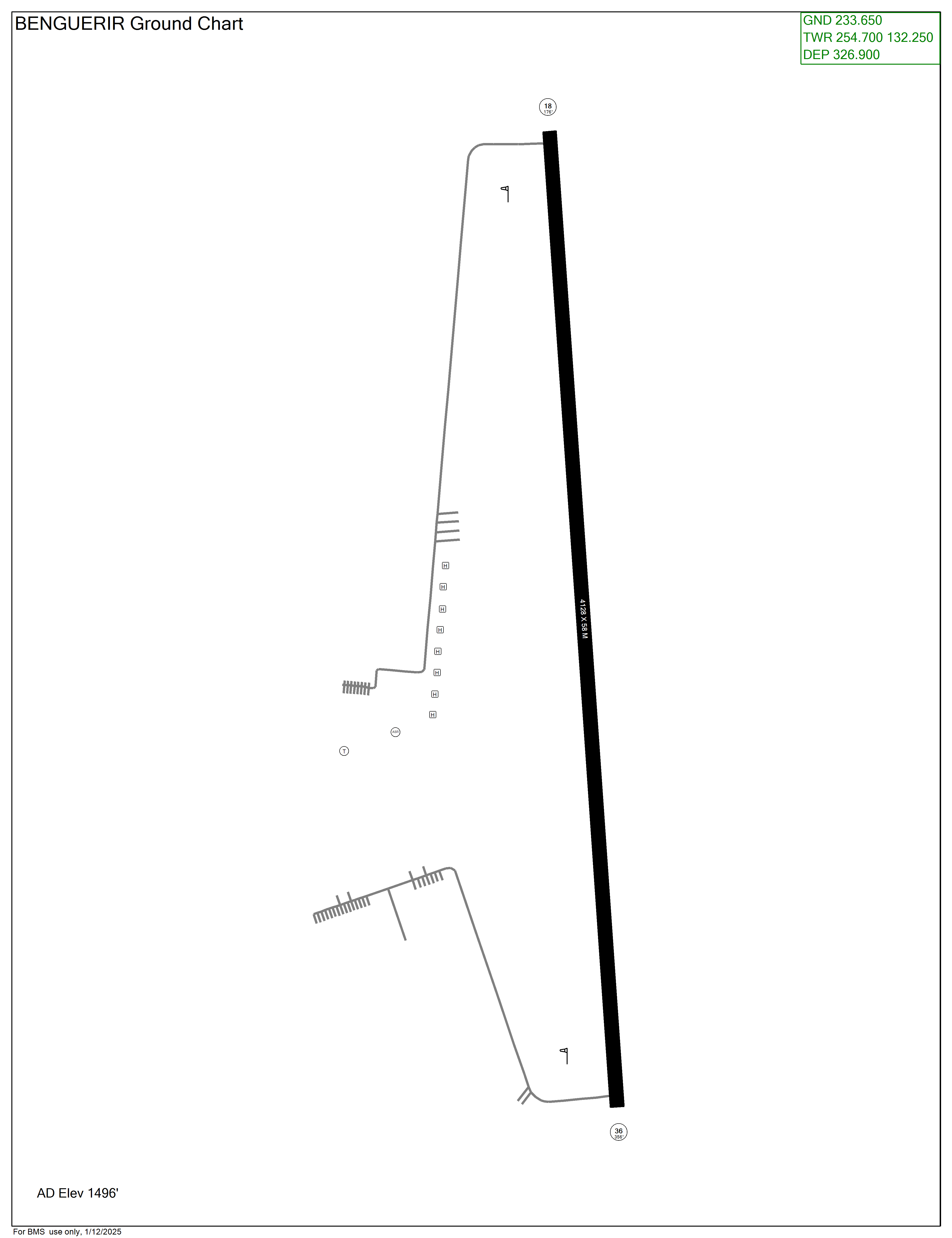 Benguerir Airport diagram