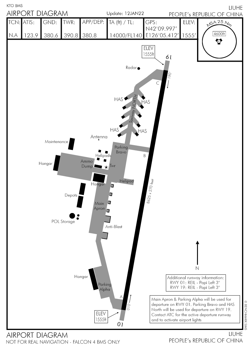 Liuhe Airport diagram