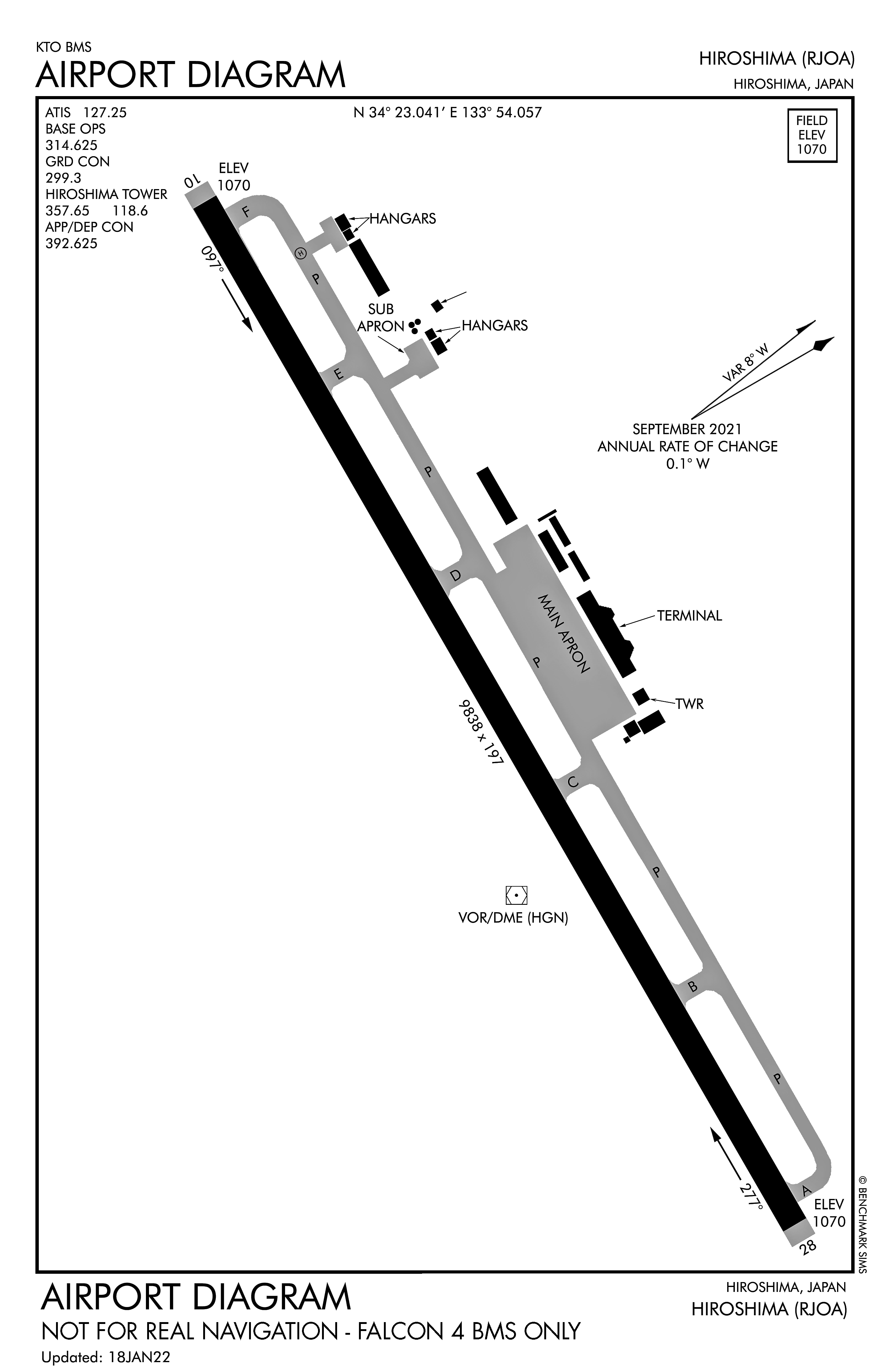 Hiroshima Airport diagram