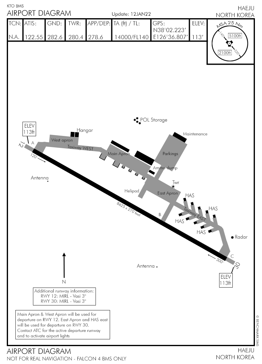 Heaju Airport diagram