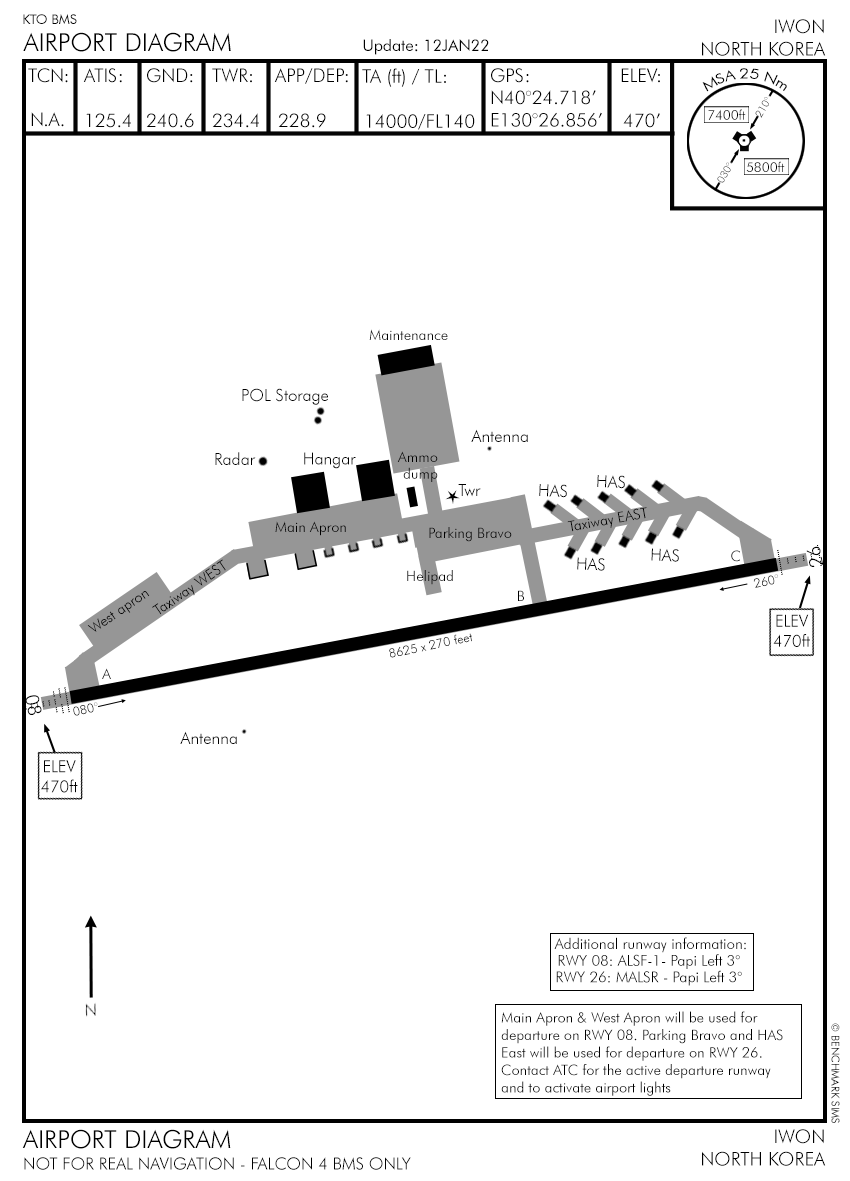 Iwon Airport diagram