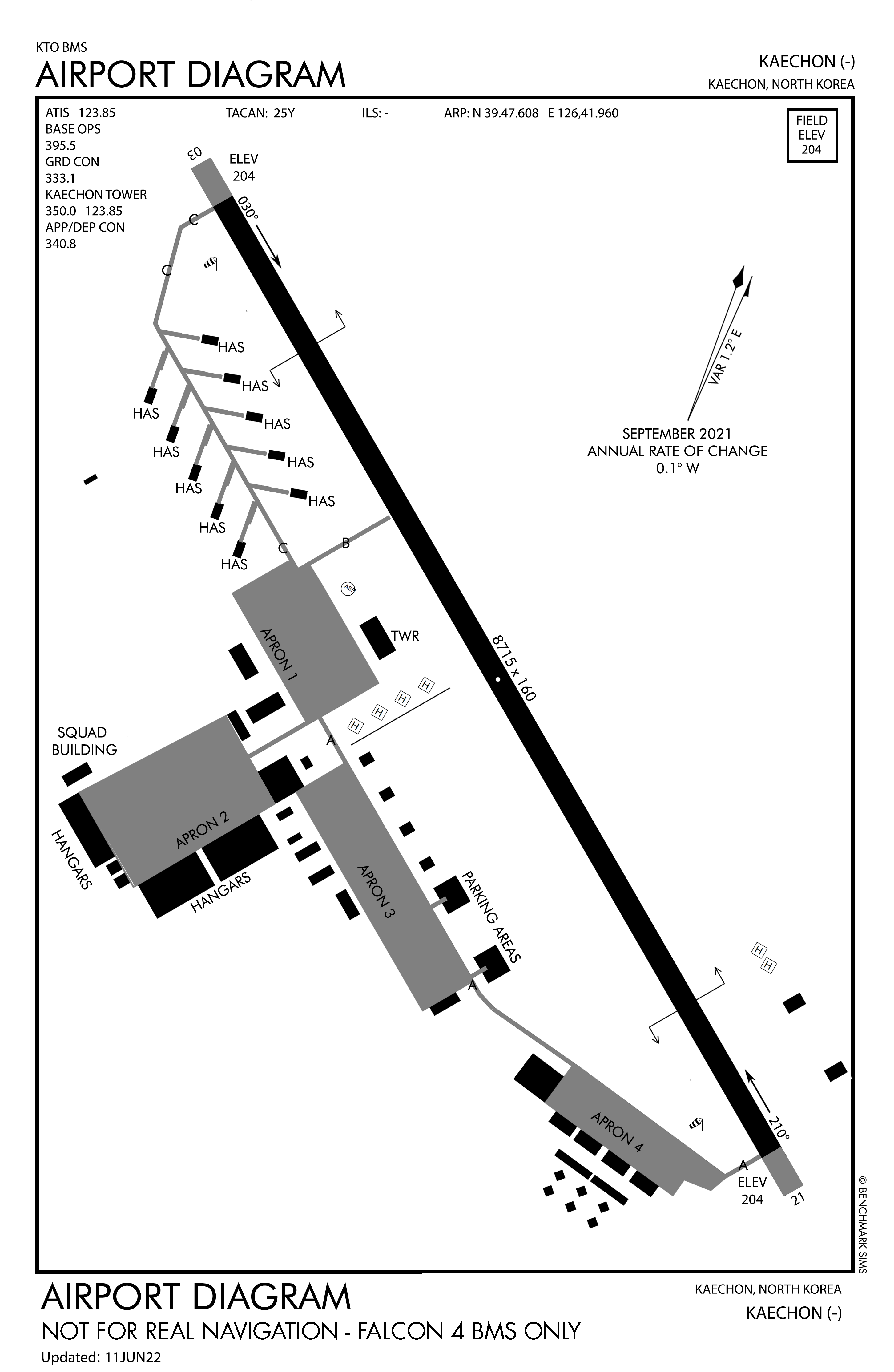 Kaechon Airport diagram