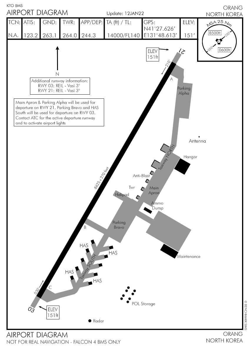 Orang Airport diagram