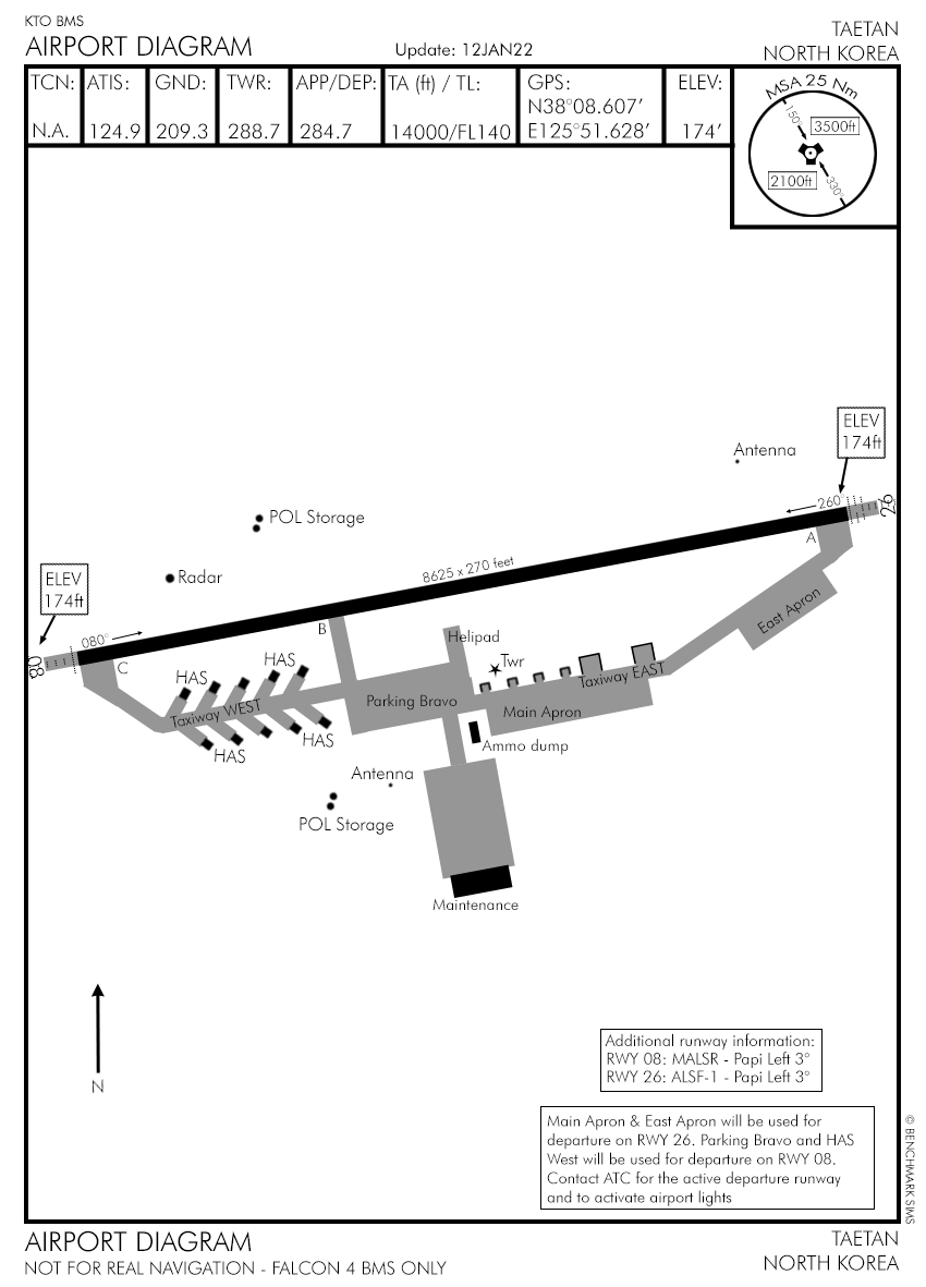 Taetan Airport diagram