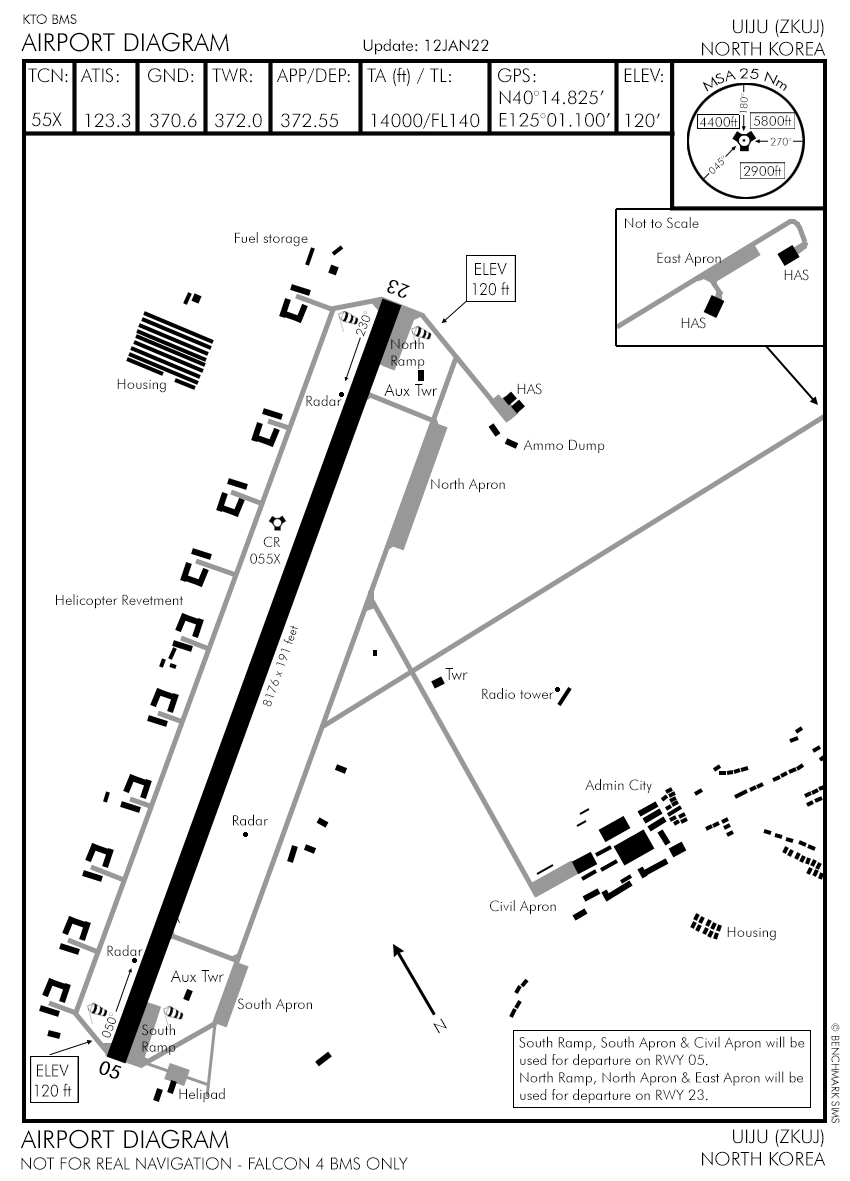 Uiju Airport diagram