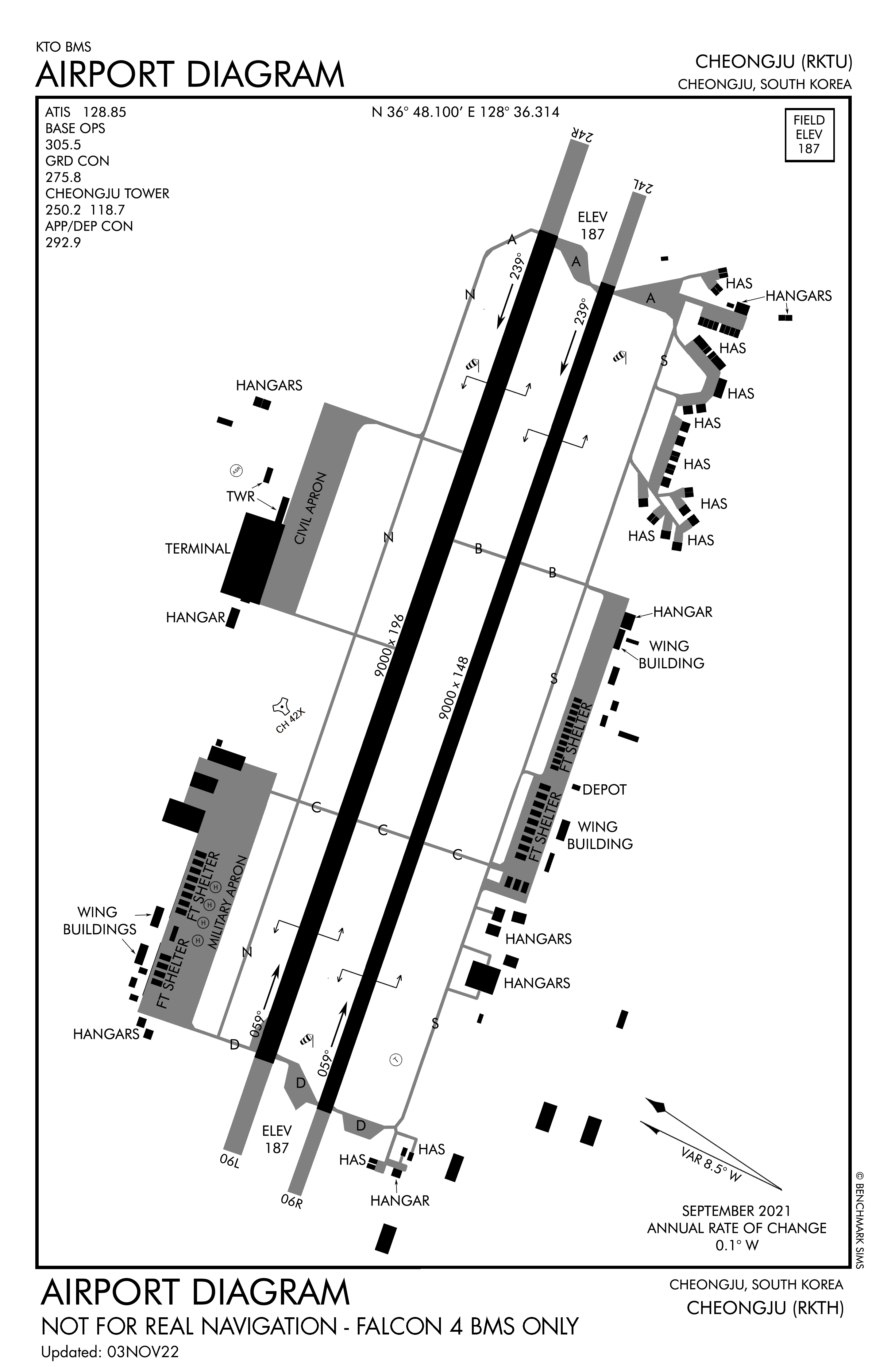 Cheongju Airport diagram