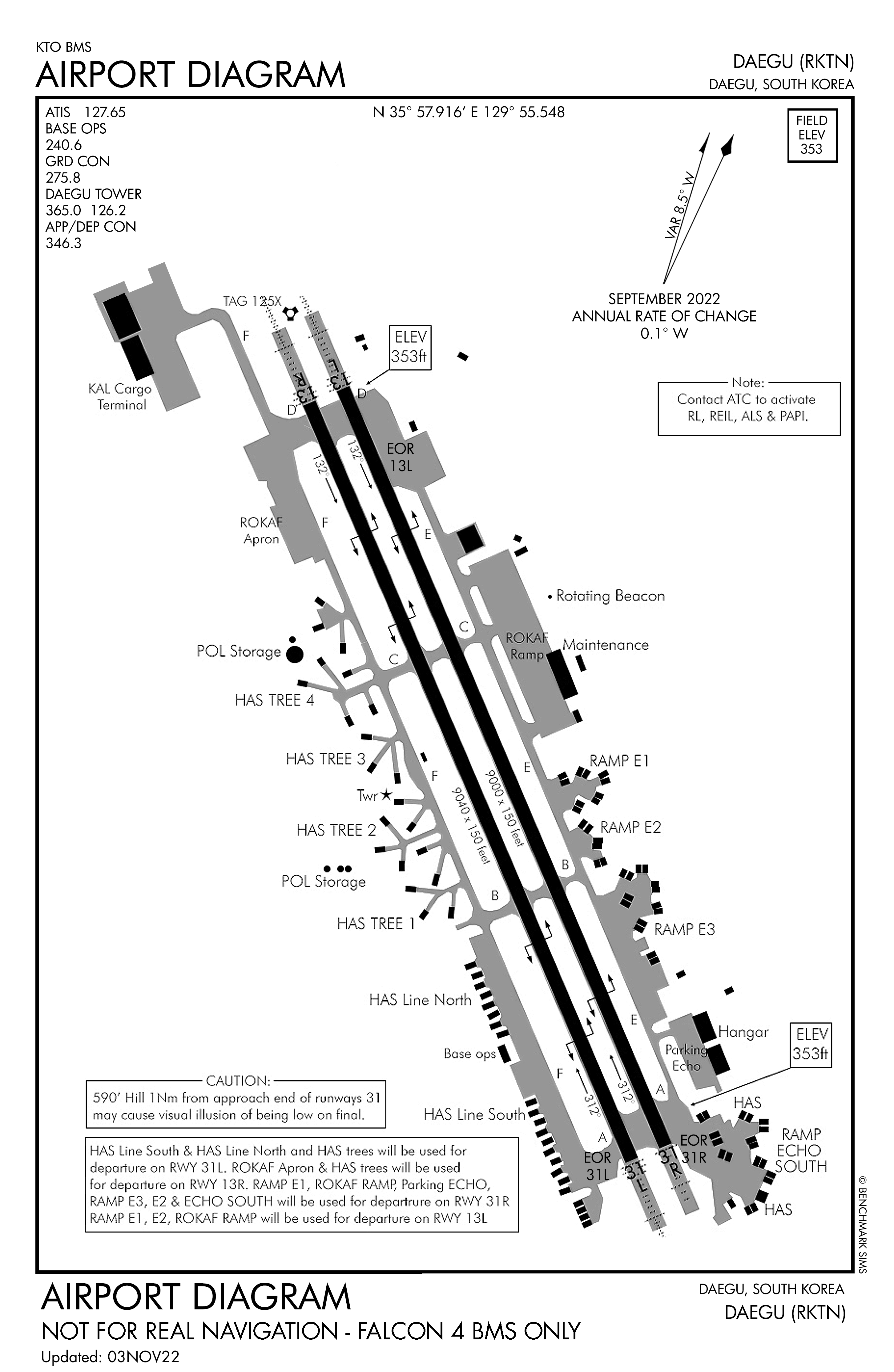 Daegu Airport diagram