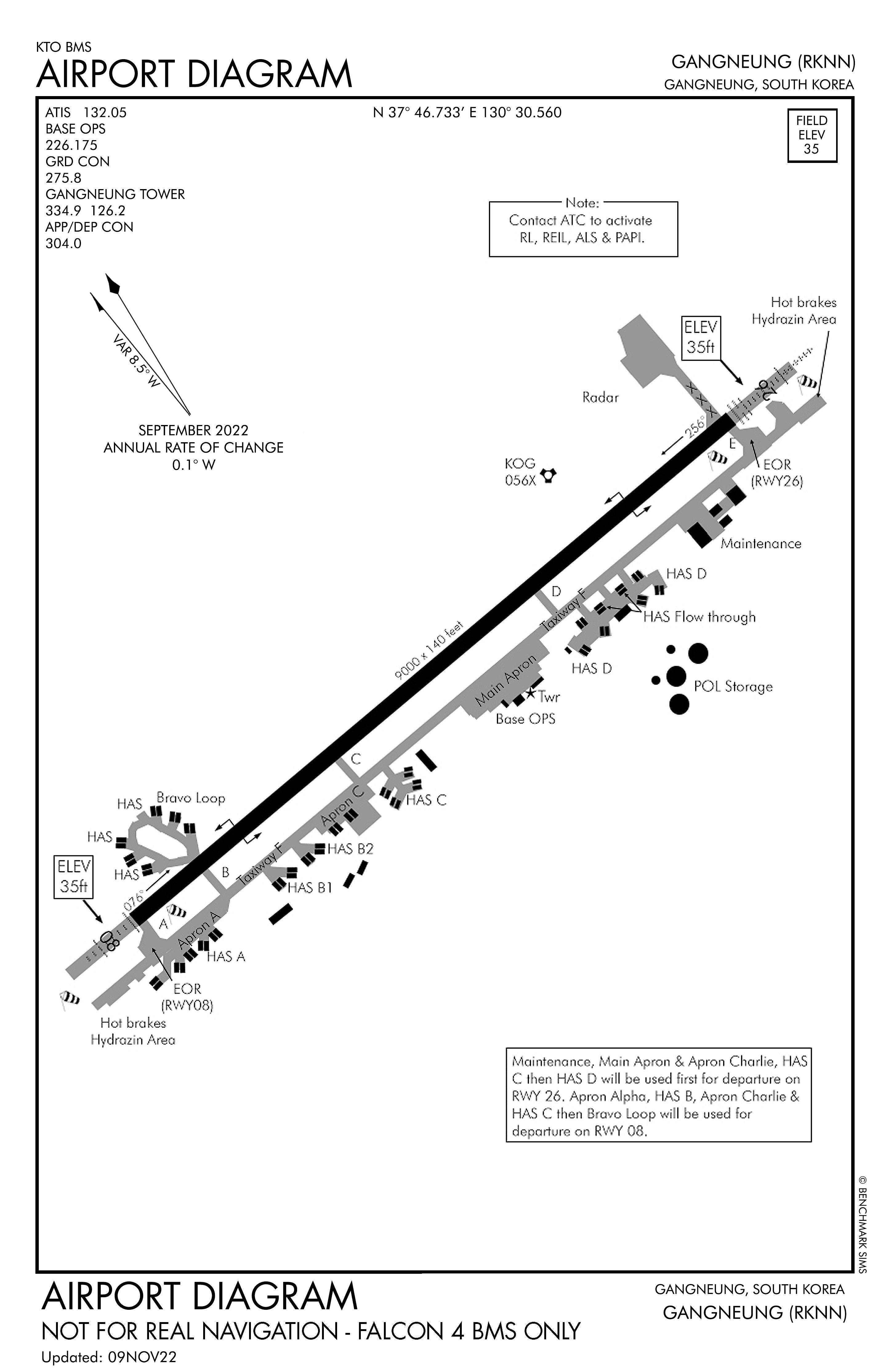Gangneung Airport diagram