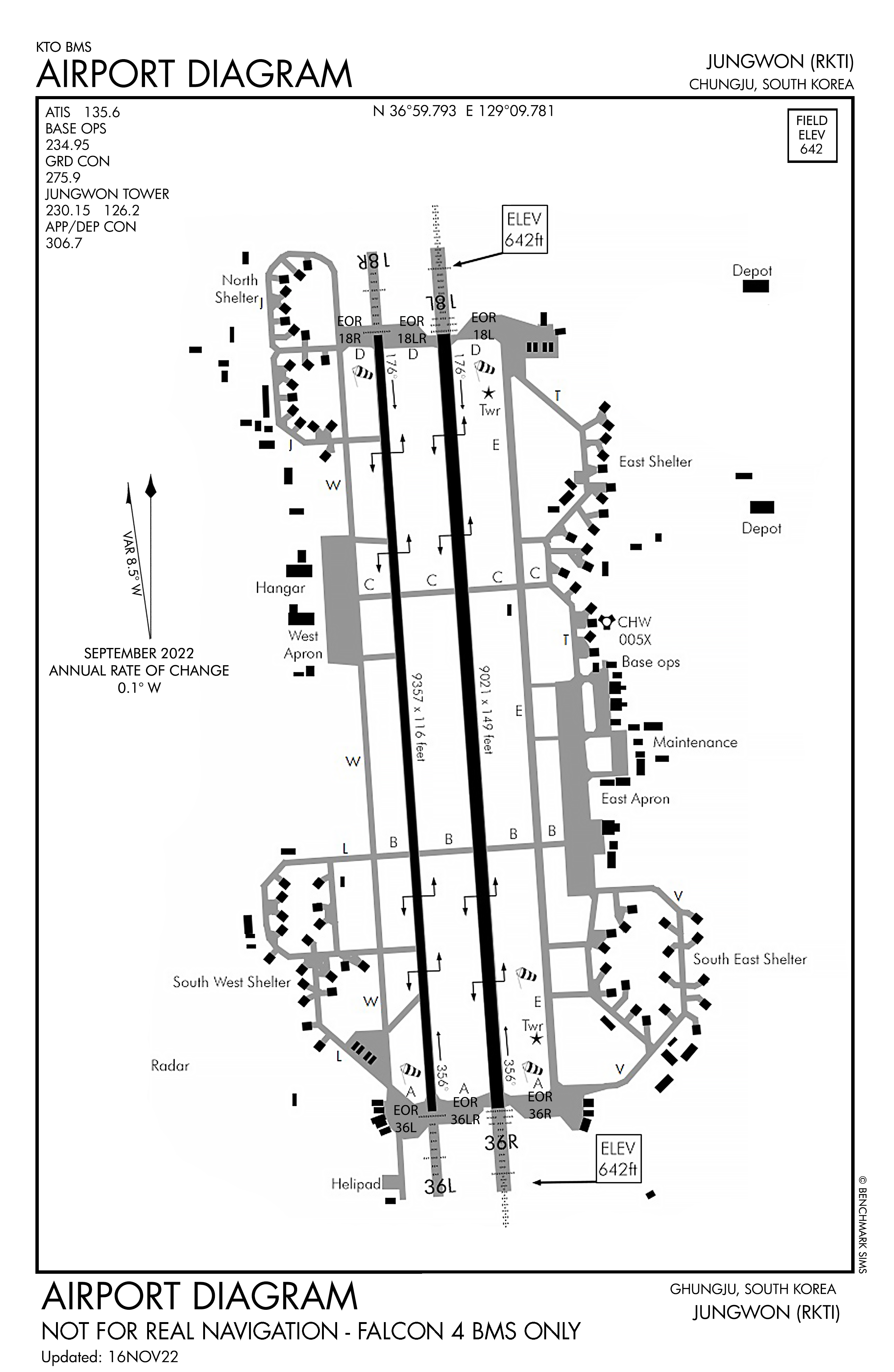 Jungwon Airport diagram