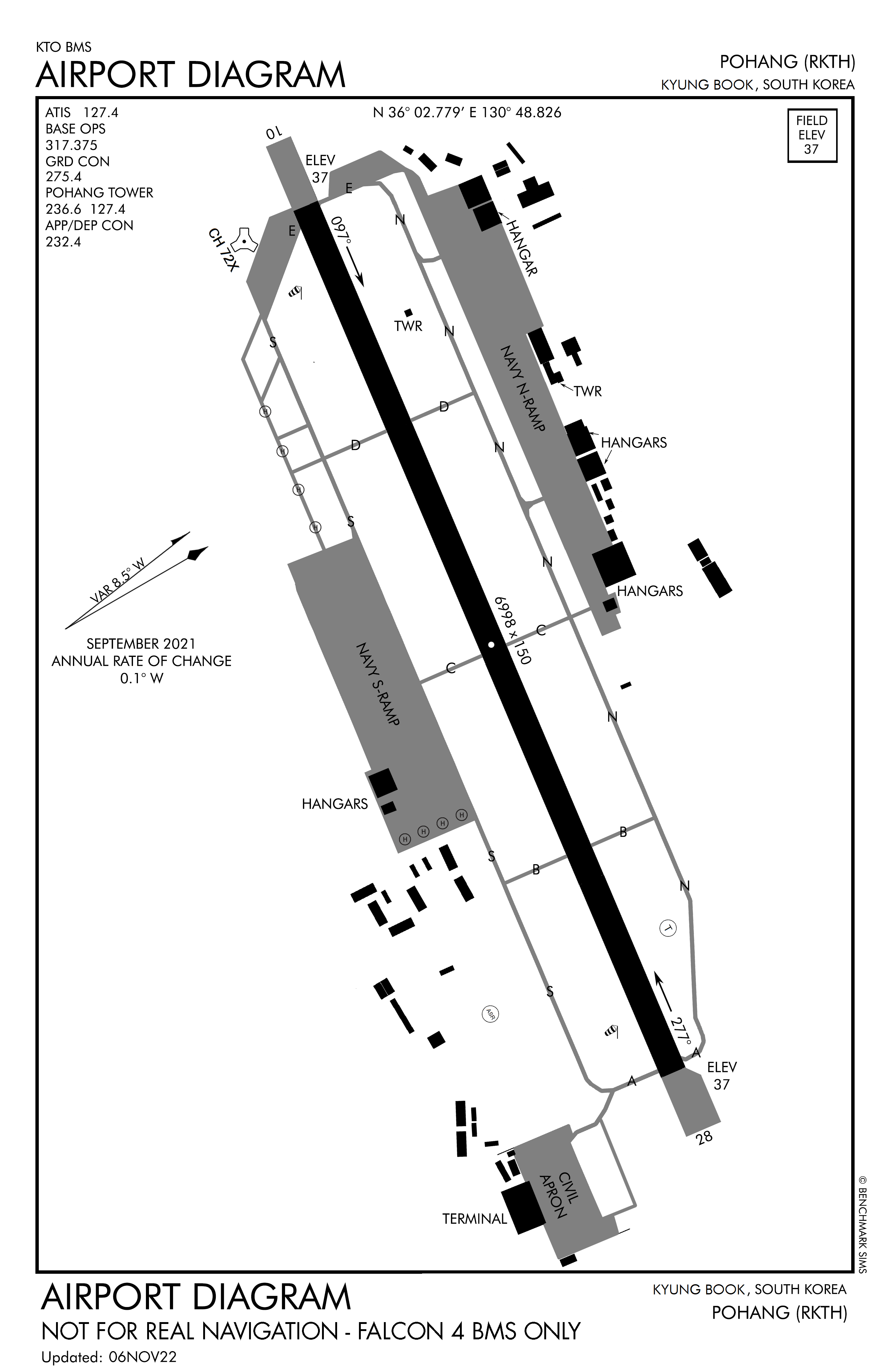 Pohang Airport diagram