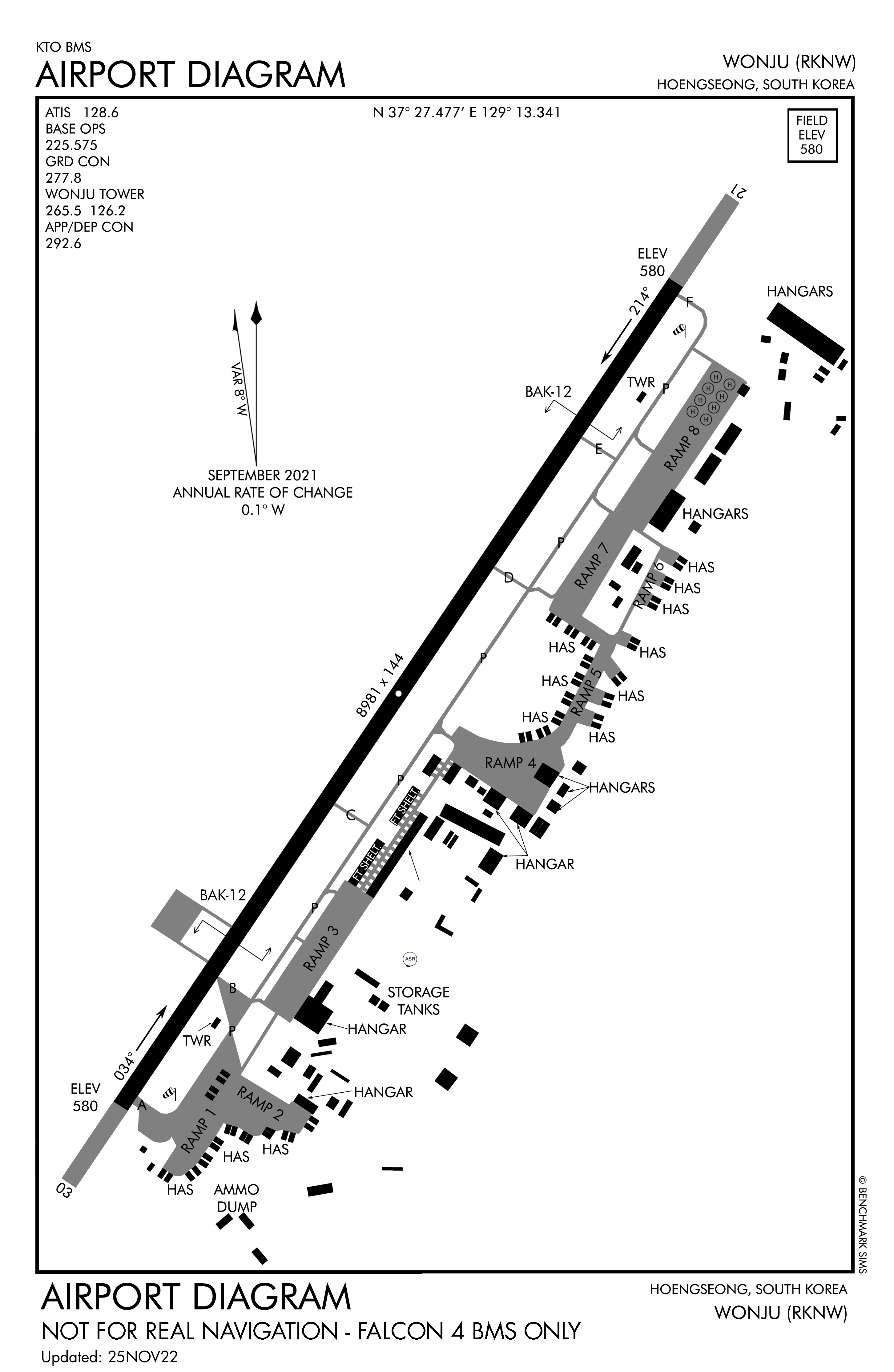 Wonju Airport diagram