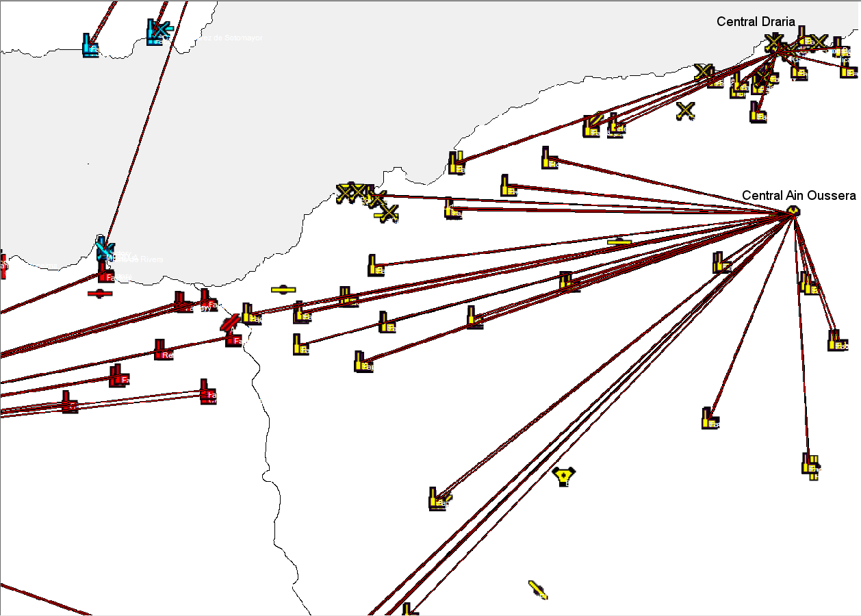 Localisation des centrales électriques